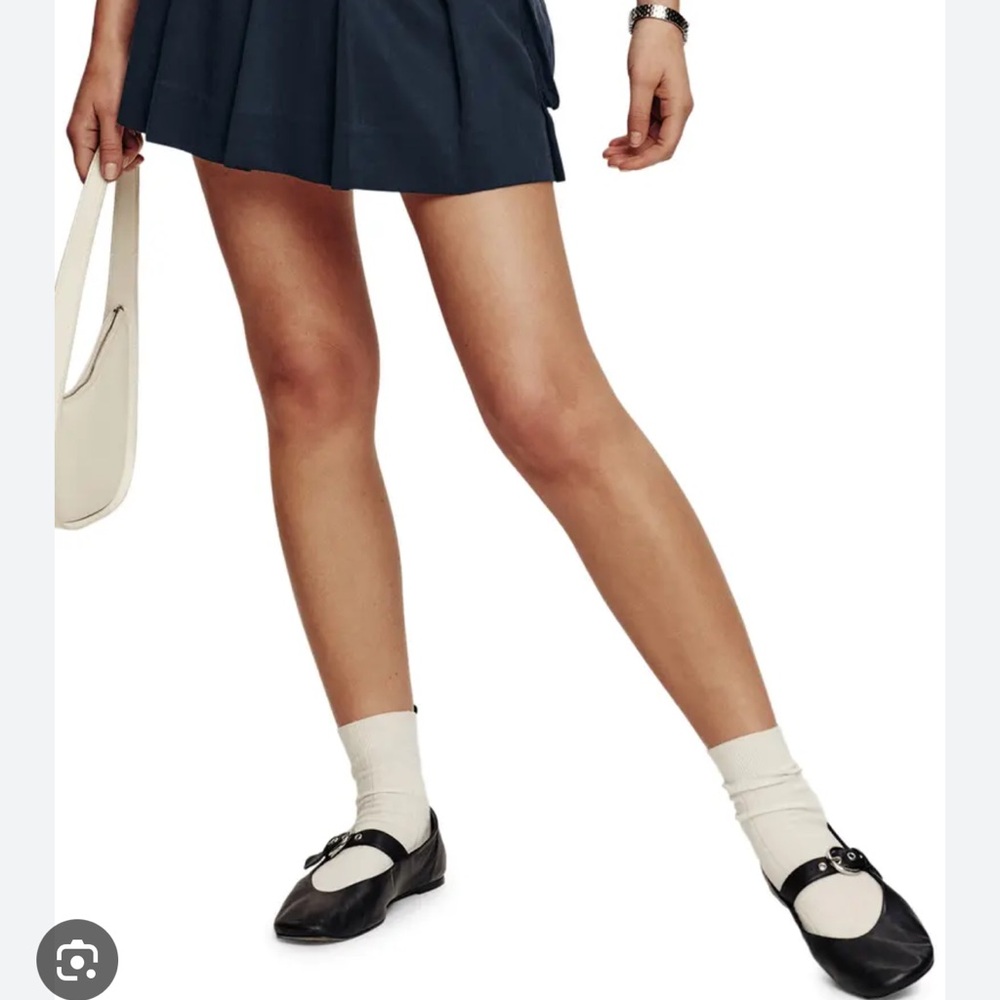 Reformation Navy Mini Skirt